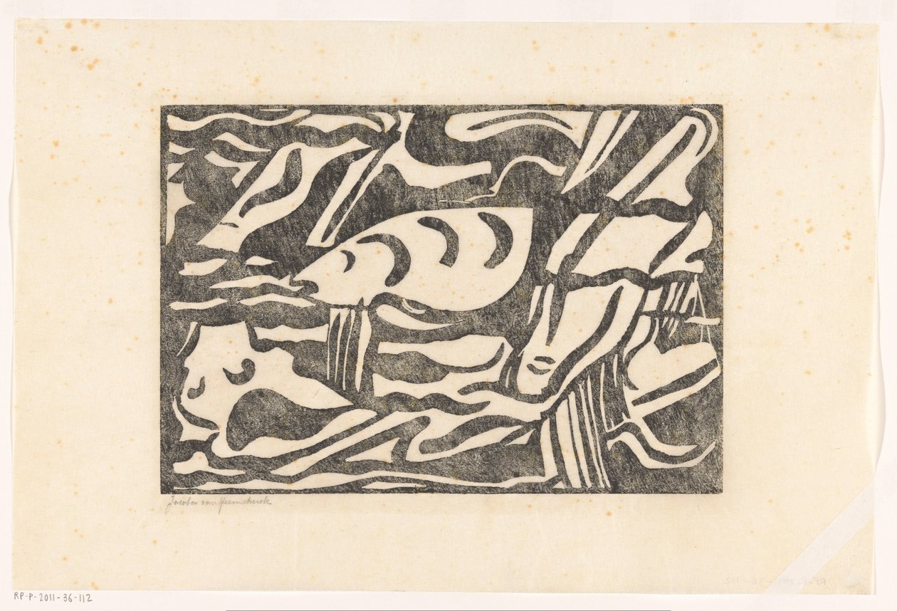 Komposition XIII (originaltitel) av Jacoba van Heemskerck (signed by artist)