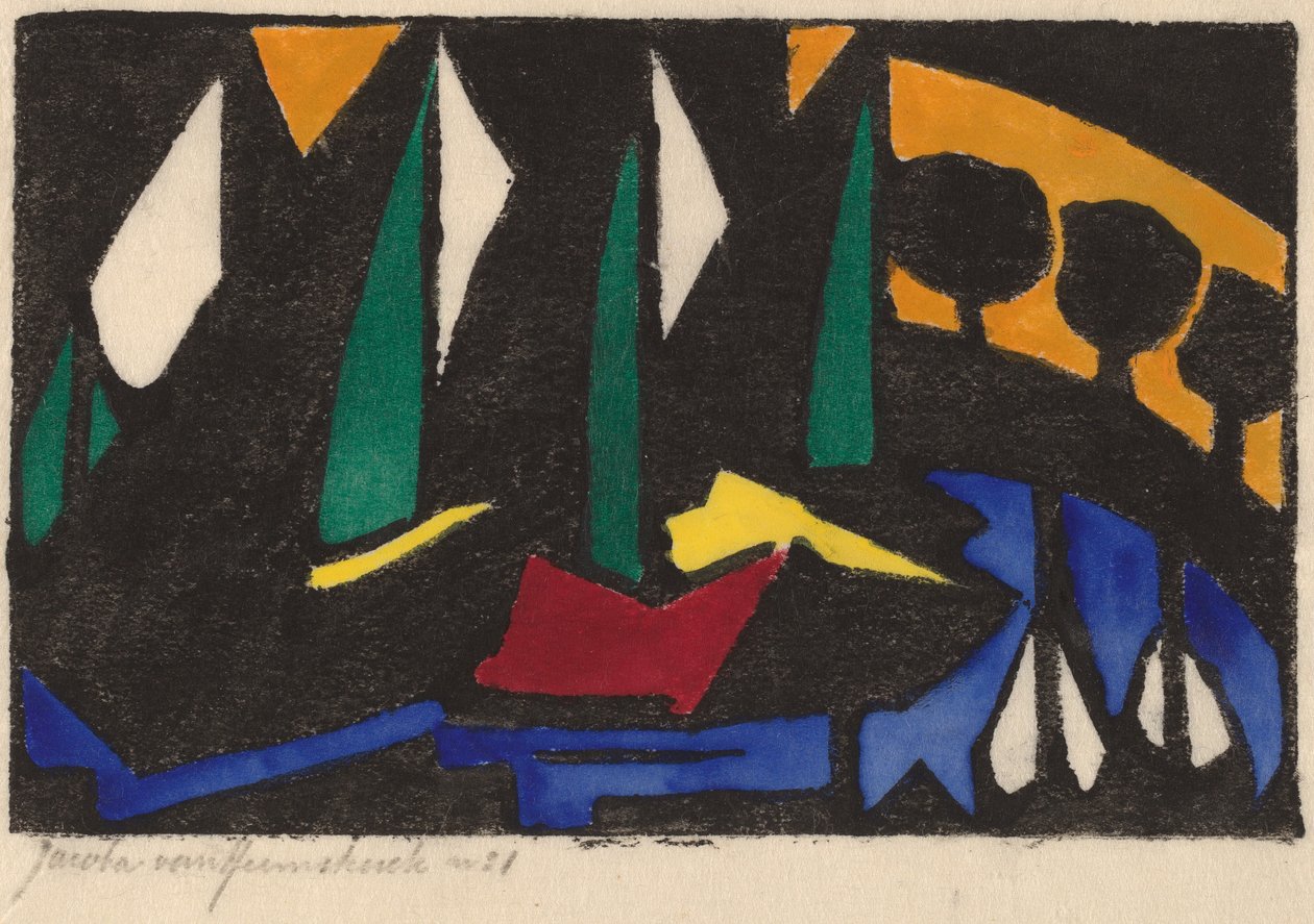 Båt och träd, 1914. av Jacoba van Heemskerck van Beest