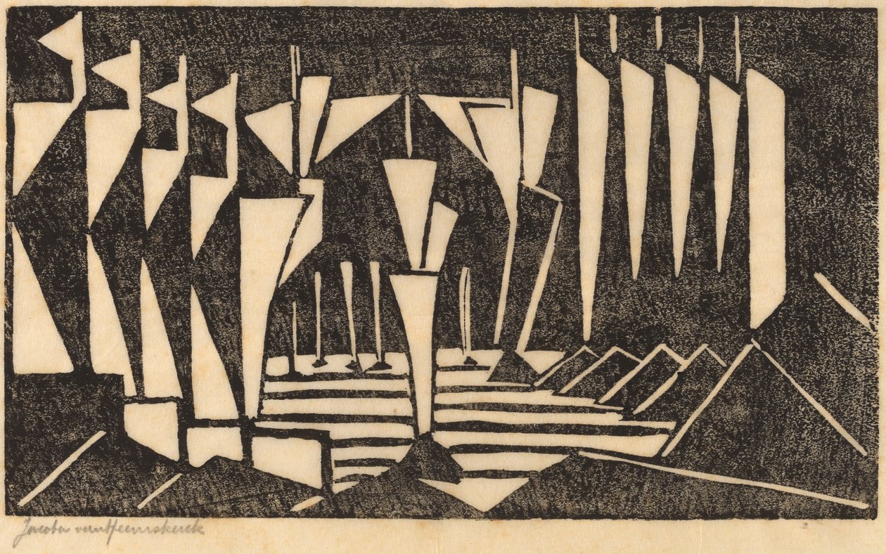 Stiliserade segelbåtar, 1915. av Jacoba van Heemskerck van Beest