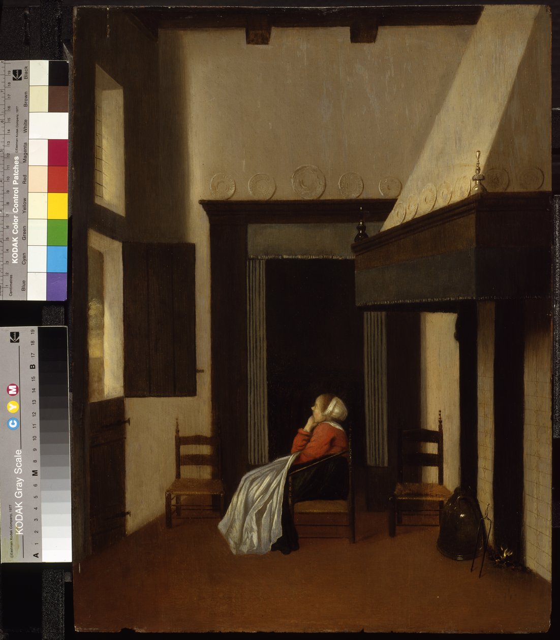 Interiör med sittande kvinna, ca 1660 av Jacobus Vrel or Frel