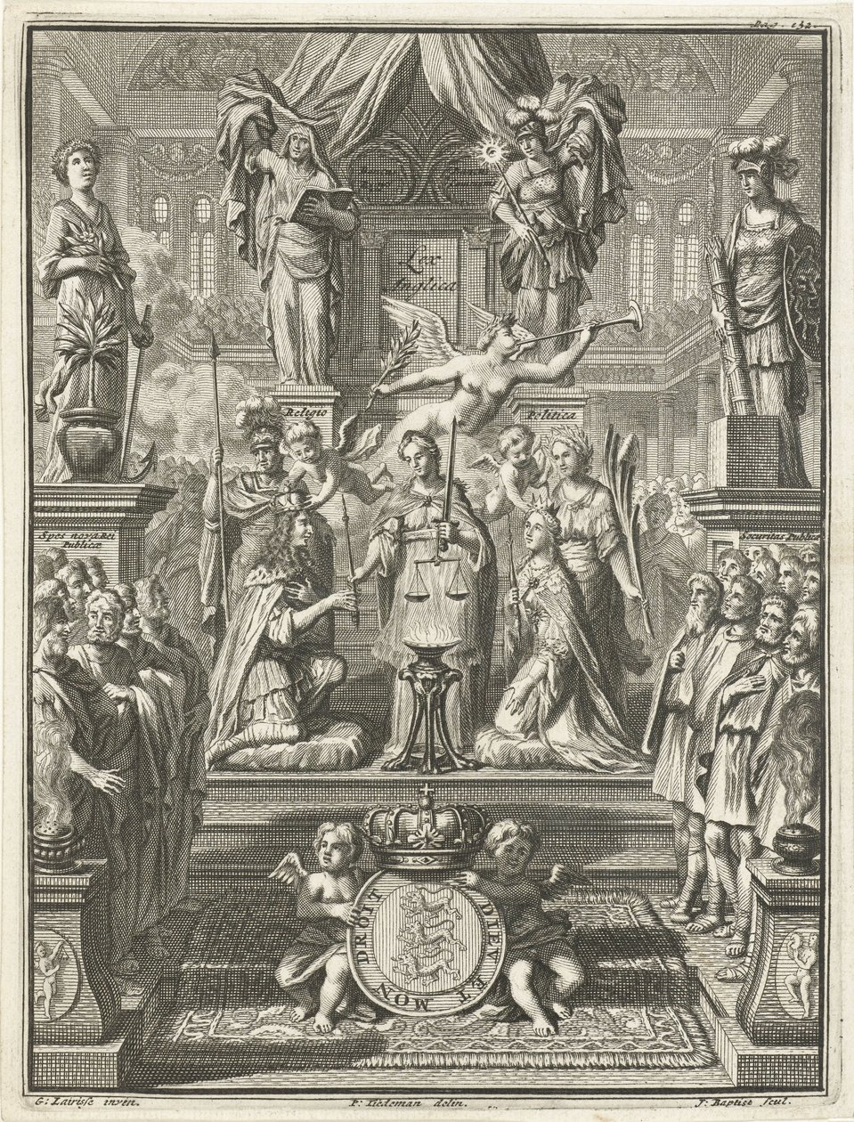 Kröning av William III och Mary Stuart, 1689 av Jacobus Baptist