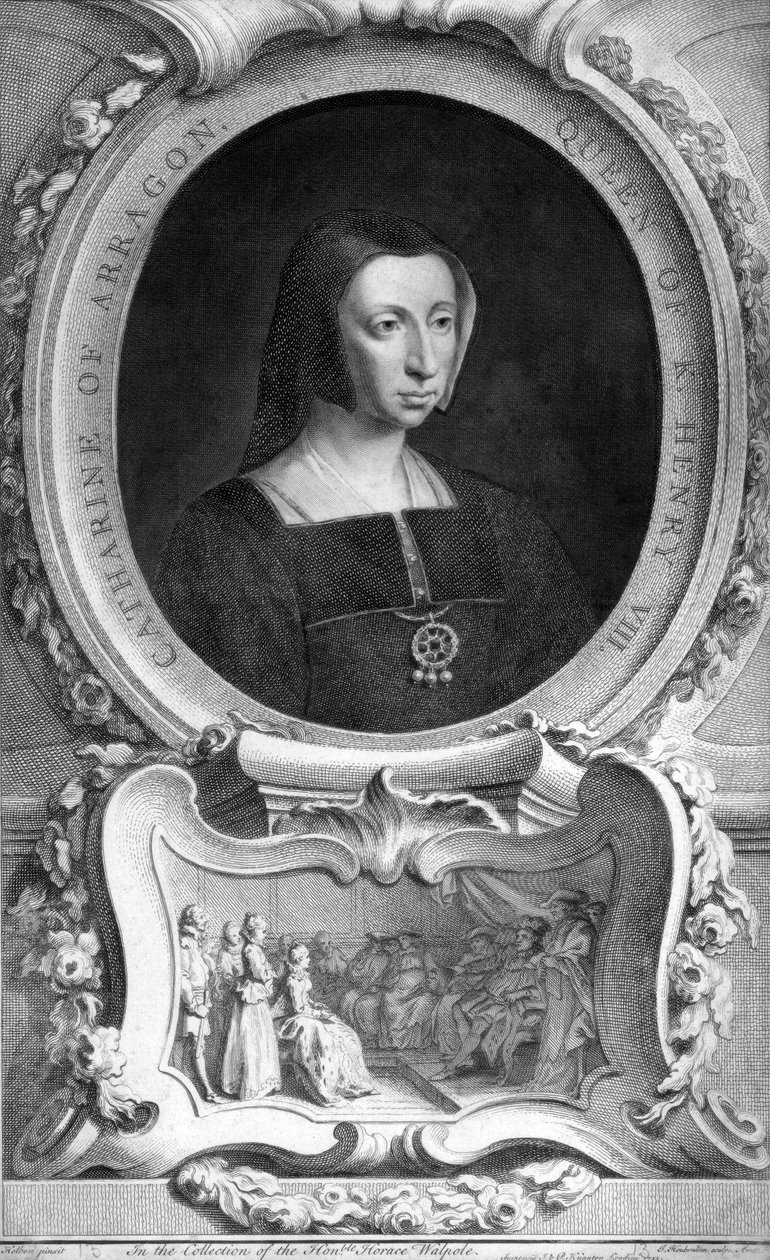 Katarina av Aragonien 1485-1536, 1744. av Jacobus Houbraken