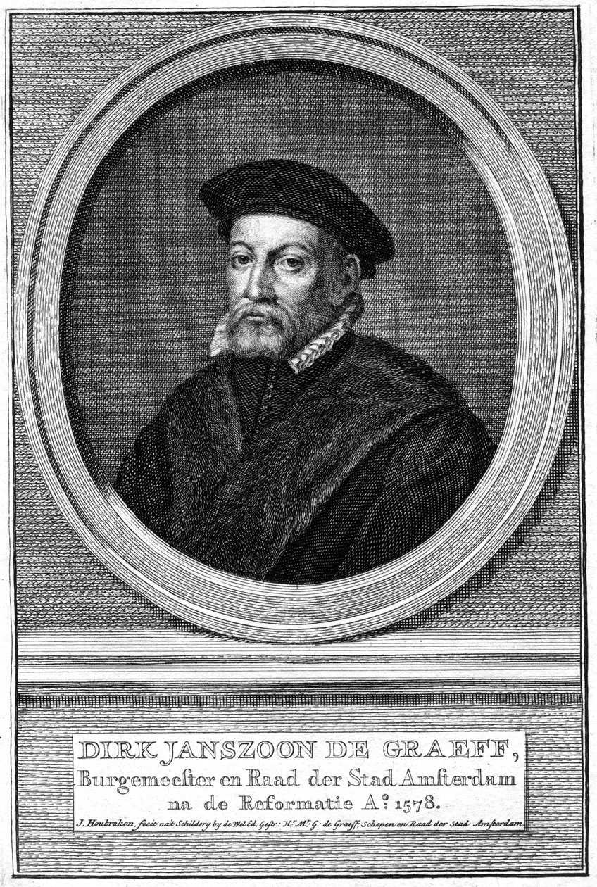Dirk Janszoon de Graeff, 1500-talsborgmästare i Amsterdam, 1700-talet av Jacobus Houbraken