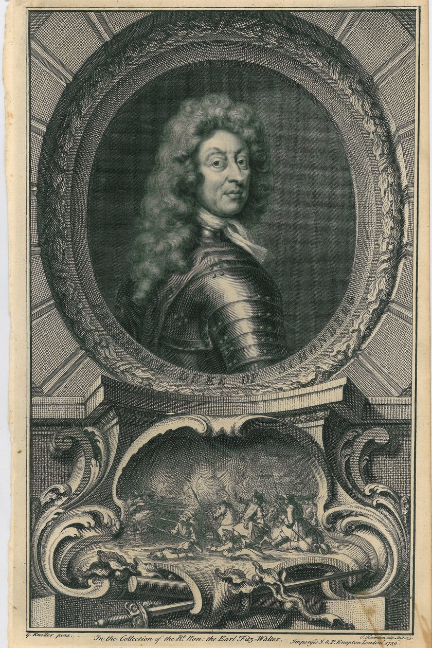 Fredrik, hertig av Schomberg, 1739 av Jacobus Houbraken