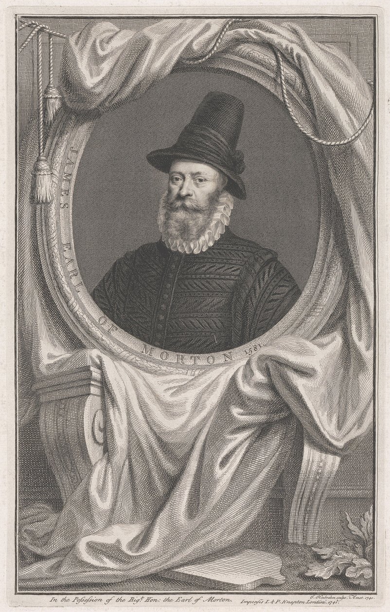 James Douglas, fjärde earl av Morton, 1581 av Jacobus Houbraken