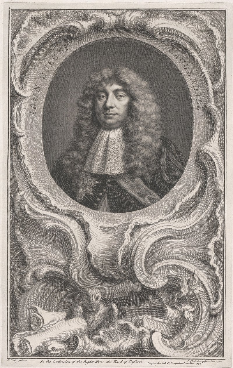 John Maitland, hertig av Lauderdale av Jacobus Houbraken