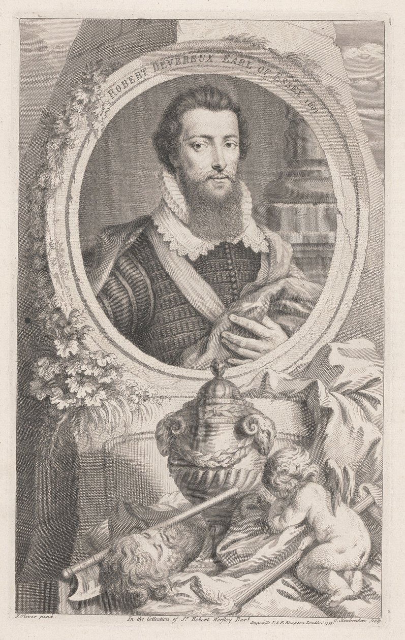 Robert Devereux, earl av Essex av Jacobus Houbraken