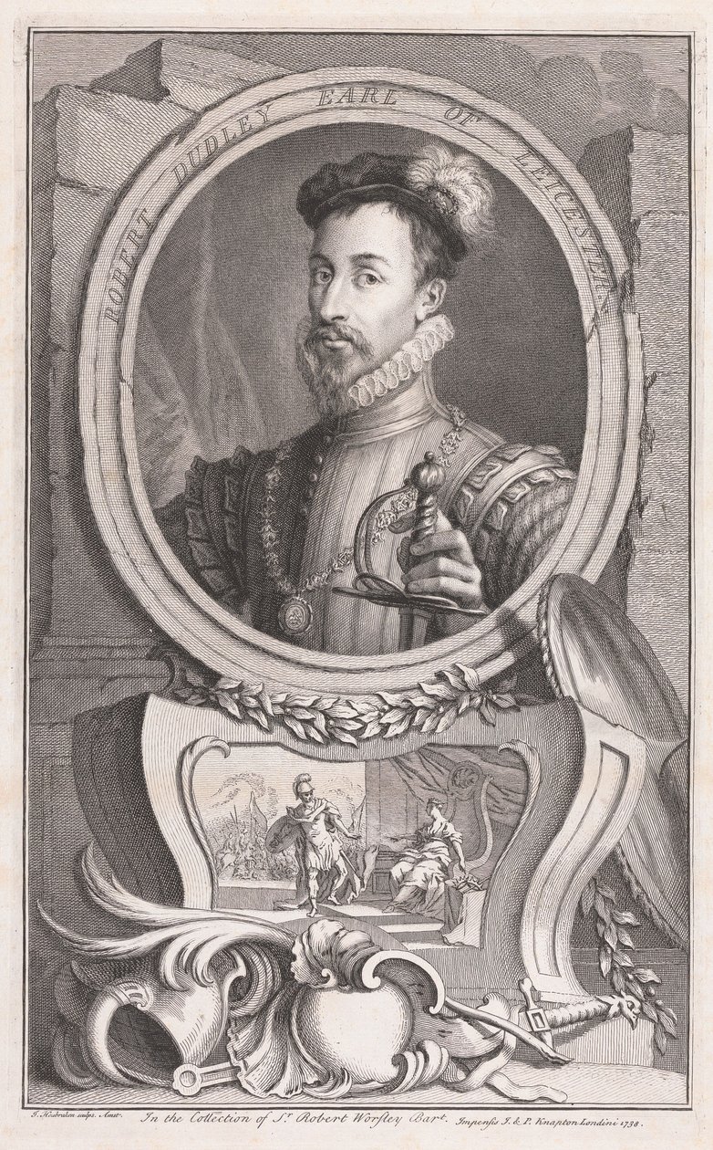 Robert Dudley, earl av Leicester av Jacobus Houbraken