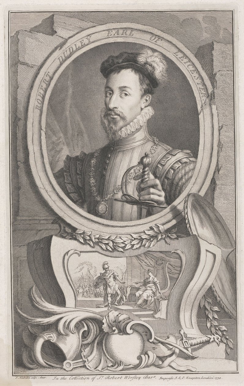 Robert Dudley, earl av Leicester av Jacobus Houbraken