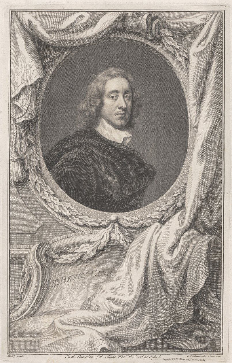 Sir Henry Vane av Jacobus Houbraken