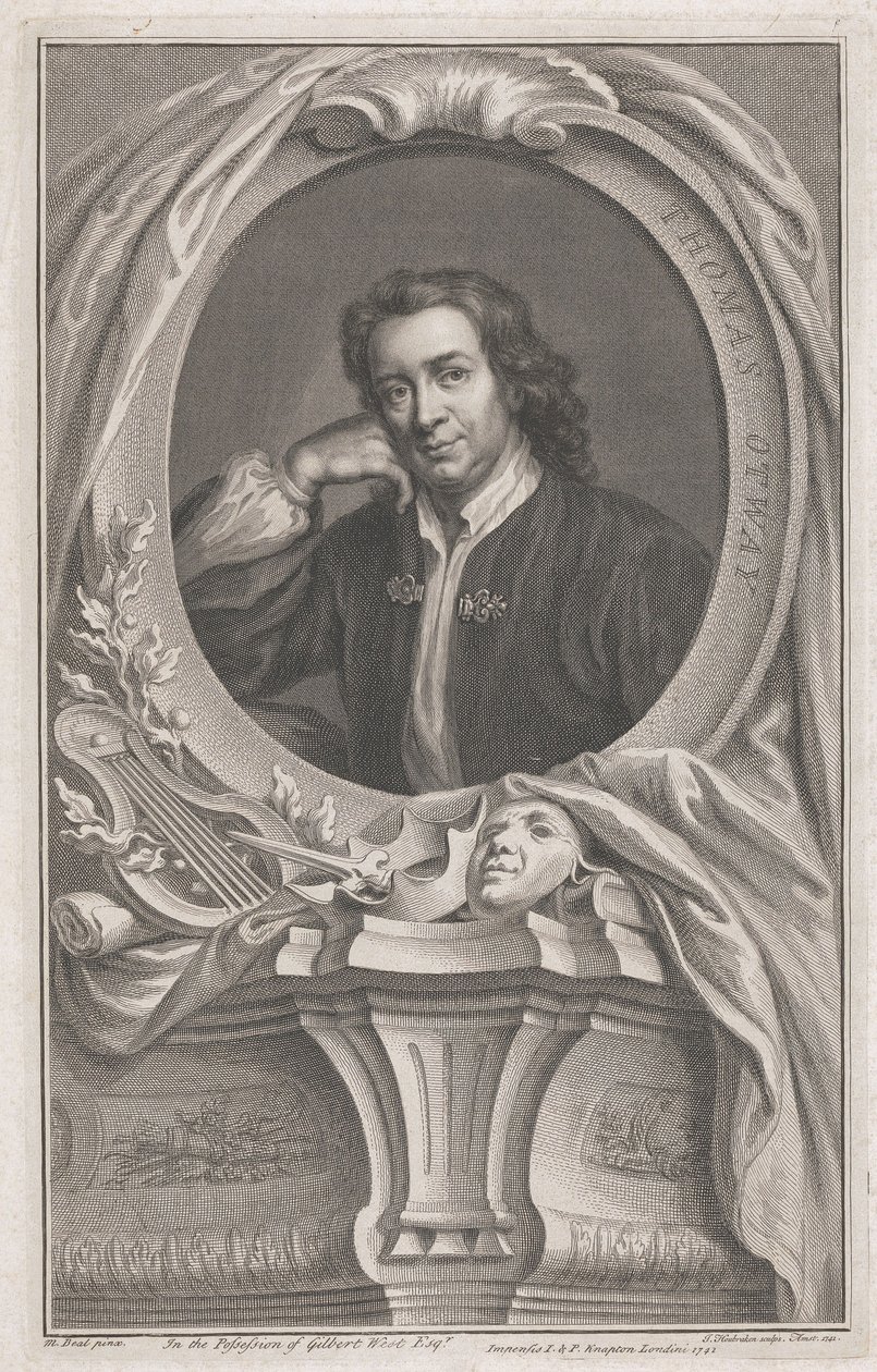 Thomas Otway av Jacobus Houbraken