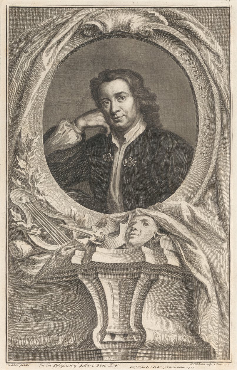 Thomas Otway av Jacobus Houbraken