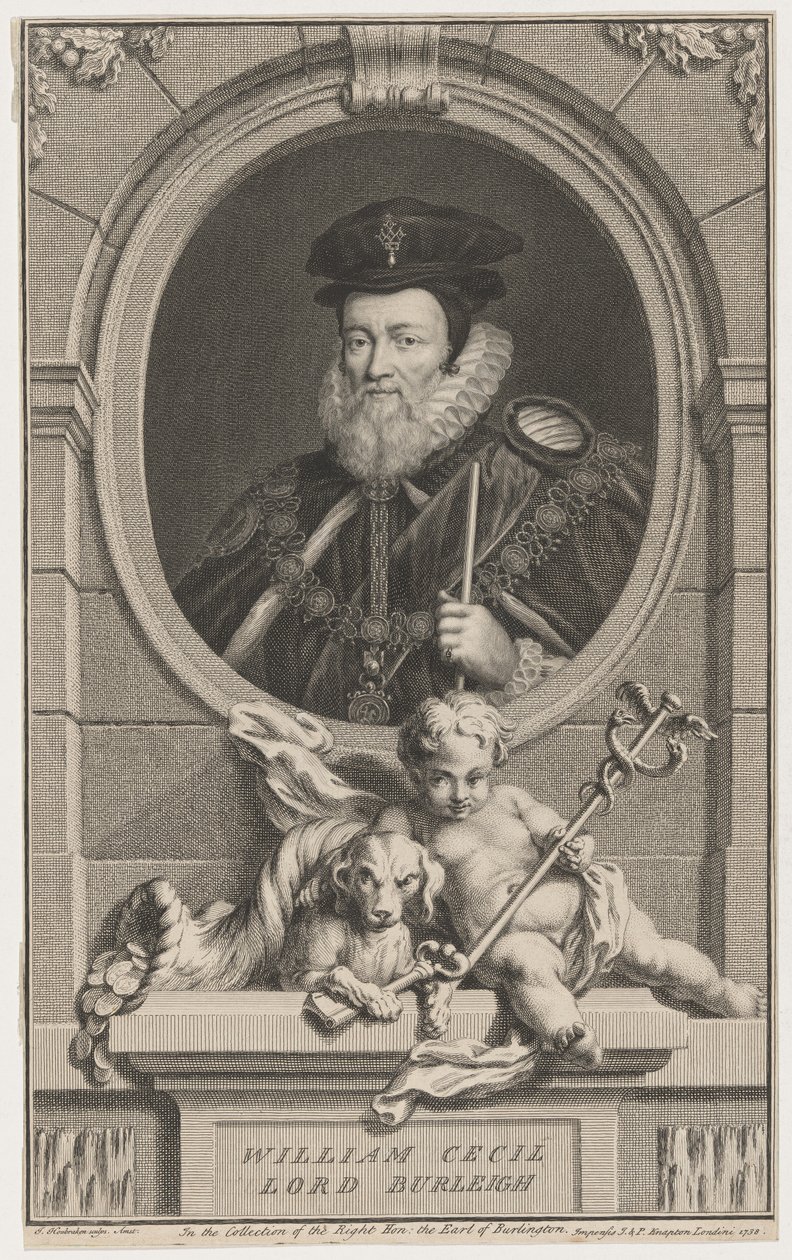 William Cecil, lord Burleigh av Jacobus Houbraken