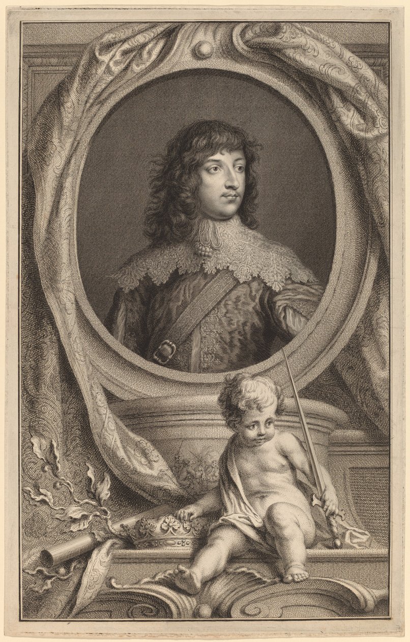 William Russell, 1:e hertig av Bedford av Jacobus Houbraken after Sir Anthony van Dyck