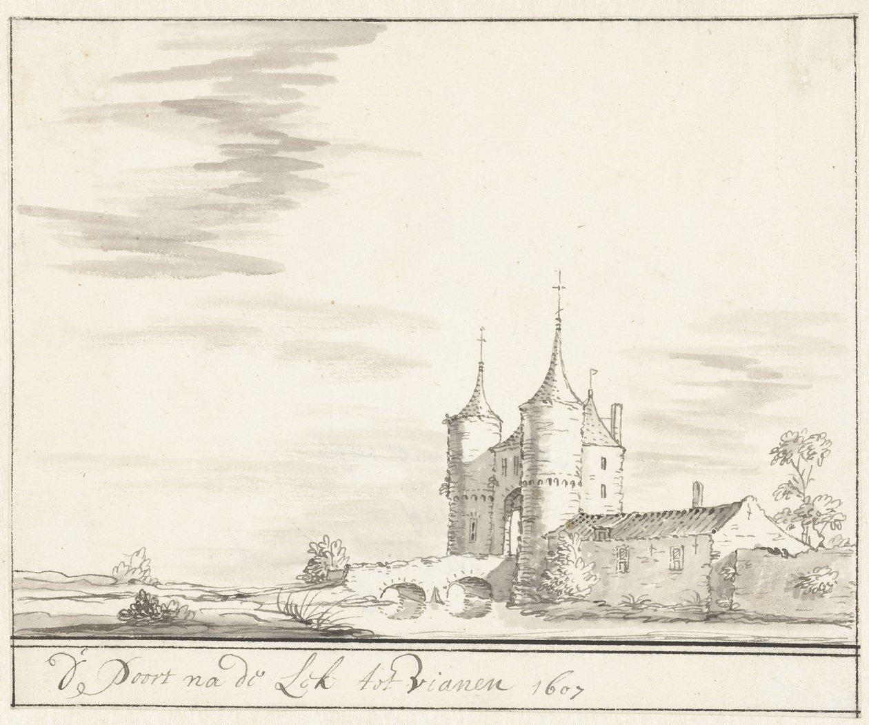 Porten på Lek i Vianen 1607 av Jacobus Stellingwerff