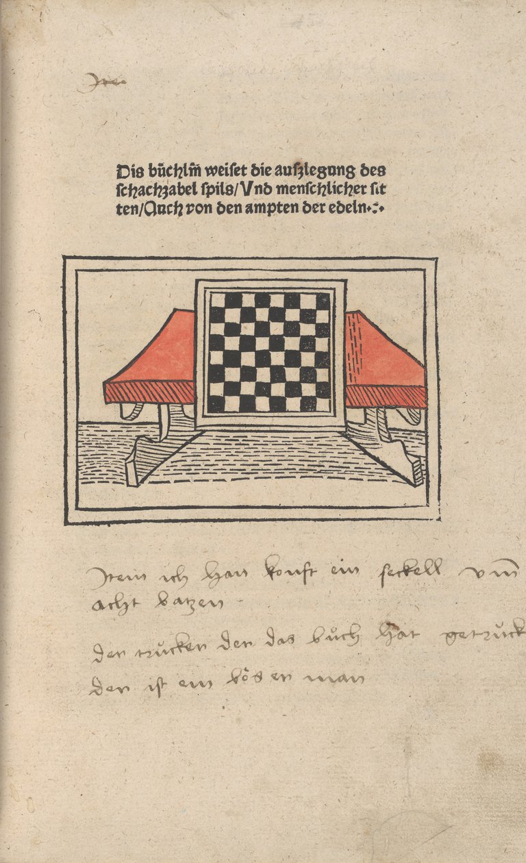 Schackboken, 1483. av Jacobus de Cessolis