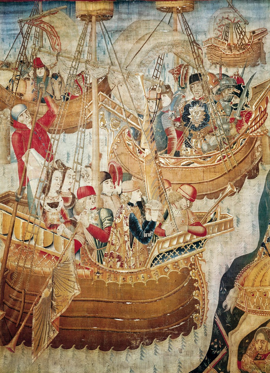 Webbläsare. Gobeläng av Kataloniens skola av Jacomart (c.1413 61) Baco