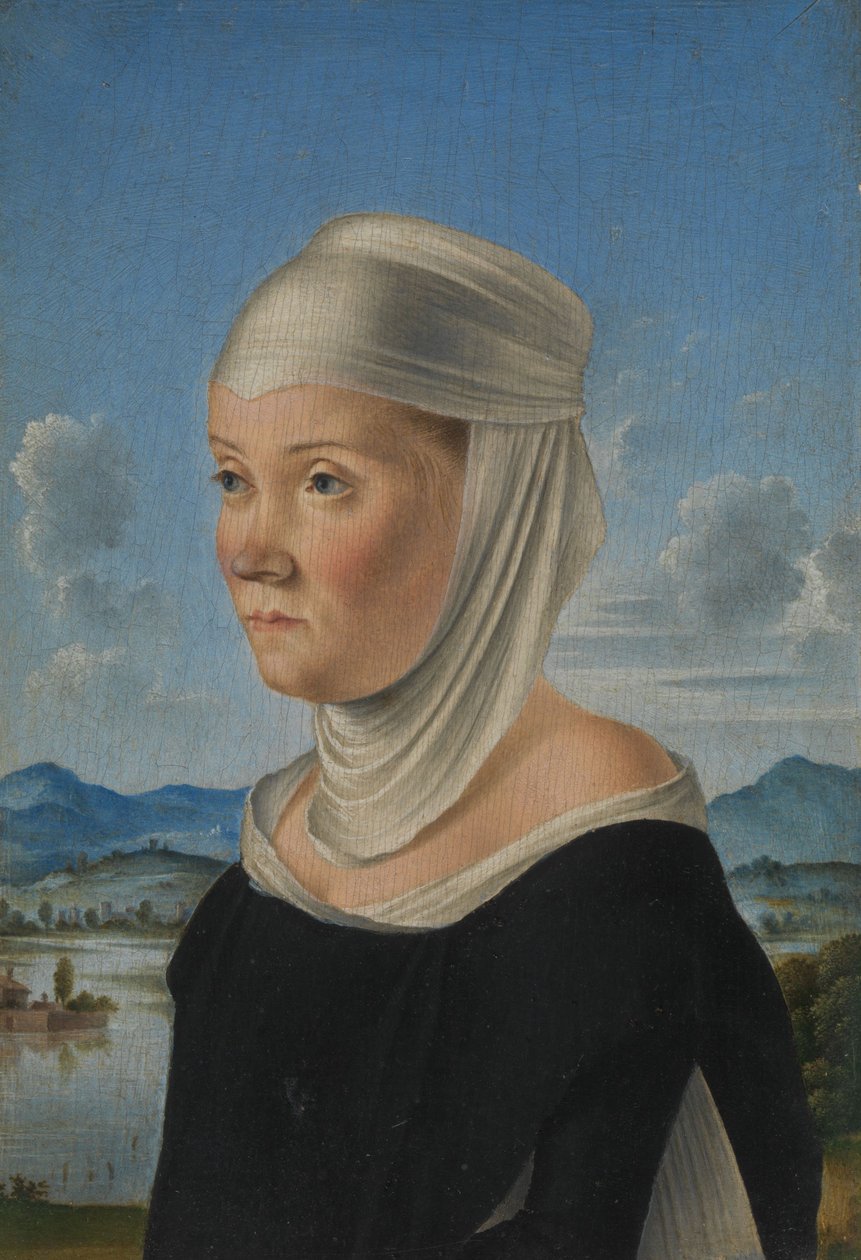 Porträtt av en kvinna, ca 1485-95 av Jacometto Veneziano