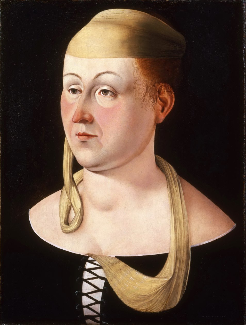 Italienska: Ritratto di donna Porträtt av en dam av Jacometto Veneziano