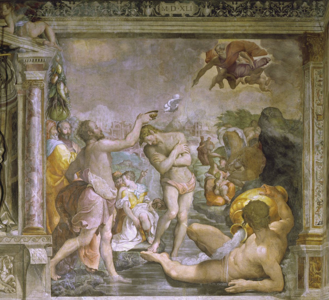 Kristi dop, 1541 av Jacopino del Conte