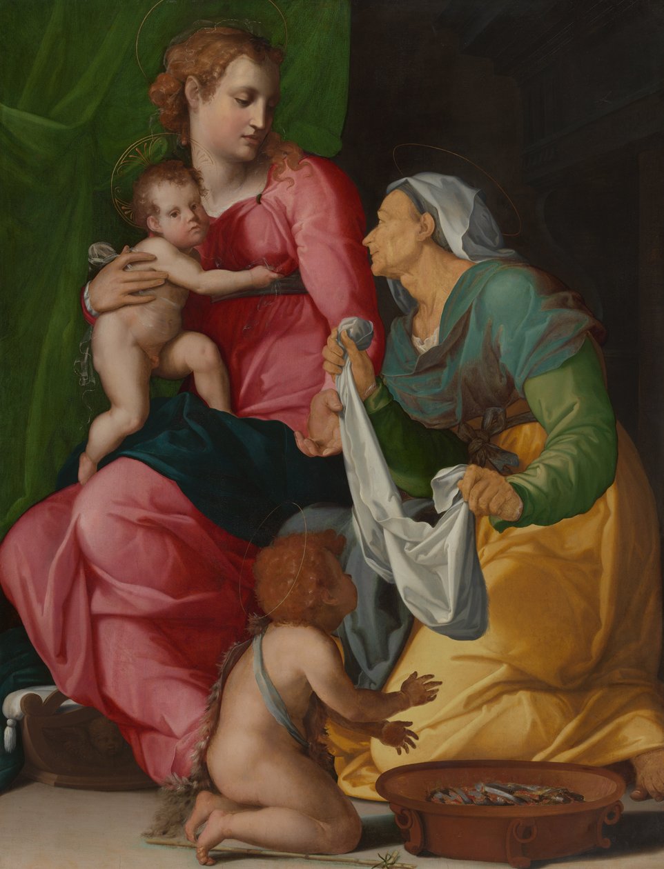 Madonna med barn och heliga Elisabet och Johannes Döparen av Jacopino del Conte