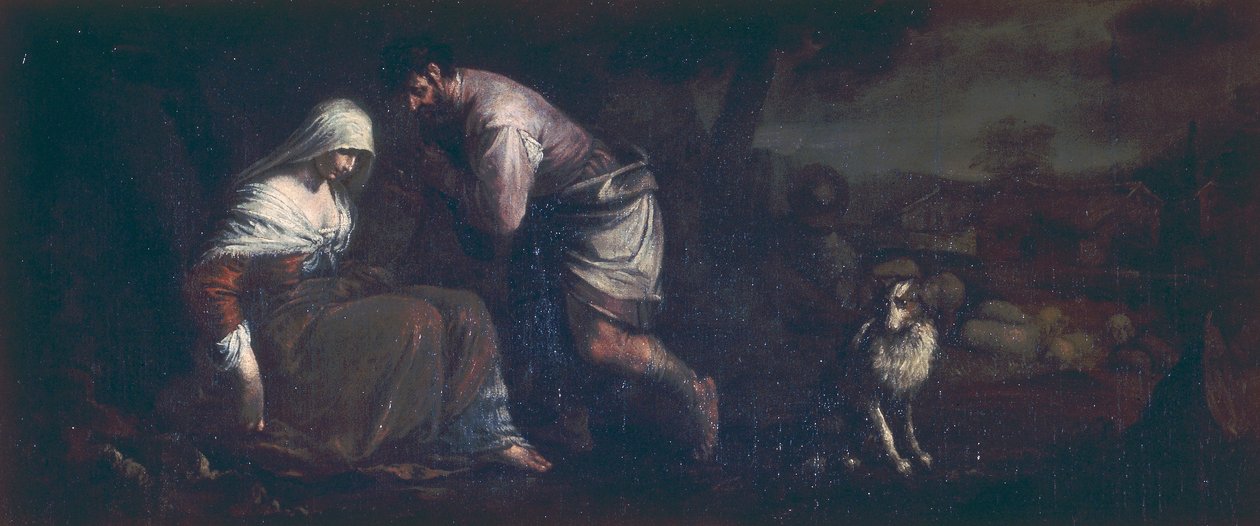 Juda och Tamar av Jacopo Bassano