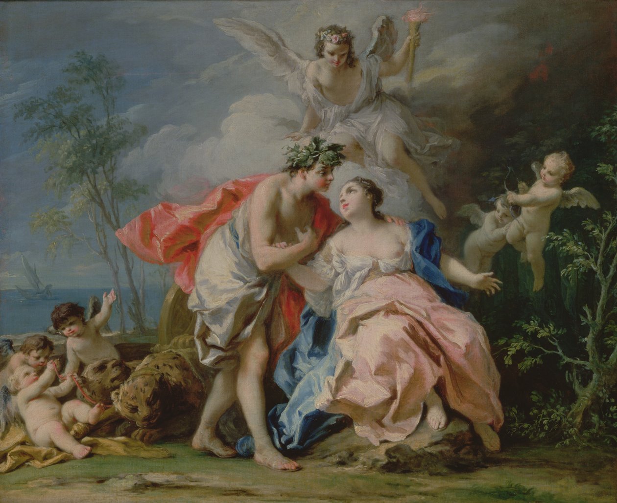 Bacchus och Ariadne av Jacopo Amigoni