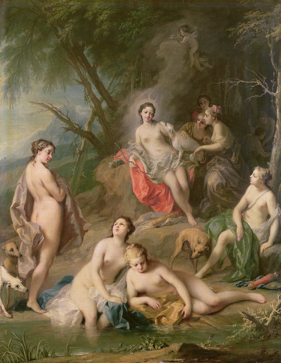 Diana badar med sina nymfer av Jacopo Amigoni
