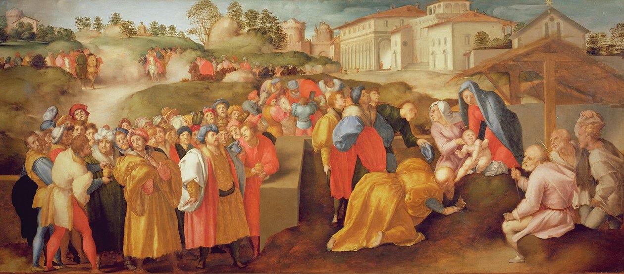 Tillbedjan av Magi, känd som "Benintendi Epiphany" av Jacopo Pontormo