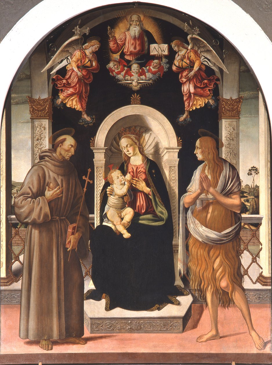 Madonna och barn med heliga av Jacopo Pontormo