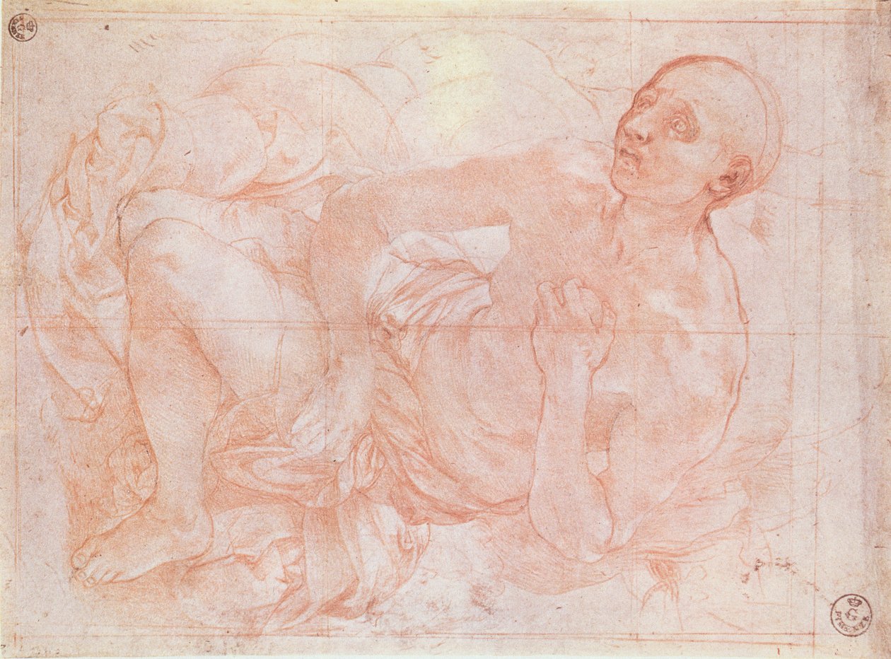St. Hieronymus (krita) av Jacopo Pontormo