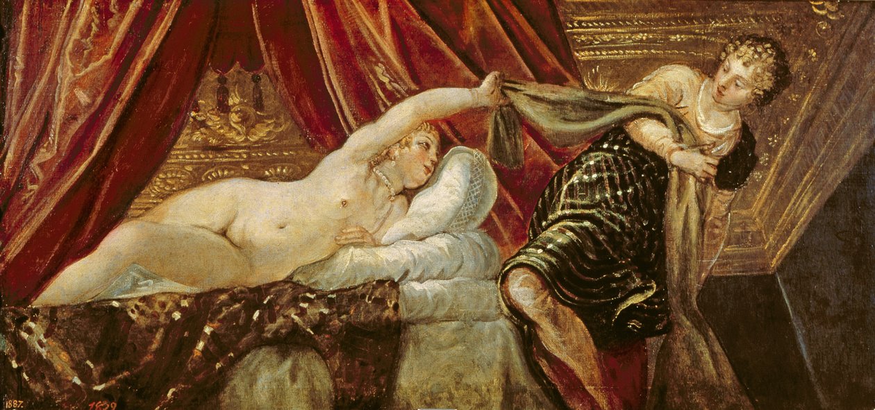 Josef och Potifars hustru av Jacopo Robusti Tintoretto