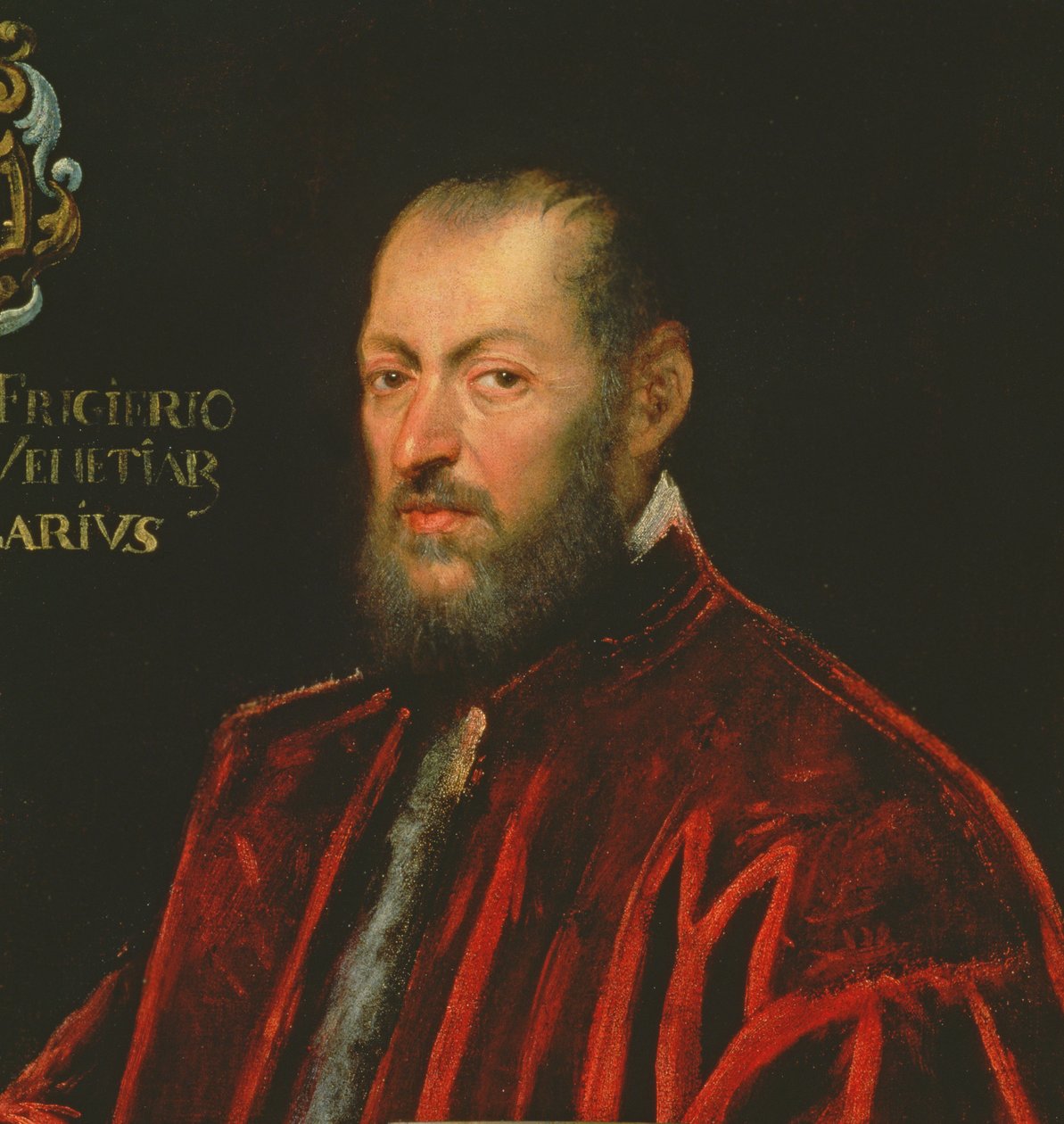 Porträtt av Andrea Frizier, Venedigs storkansler av Jacopo Robusti Tintoretto