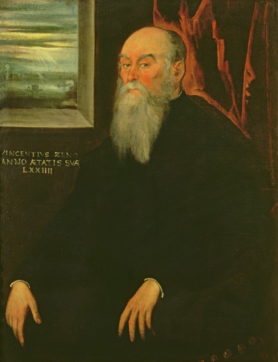 Porträtt av Vincenzo Zeno av Jacopo Robusti Tintoretto