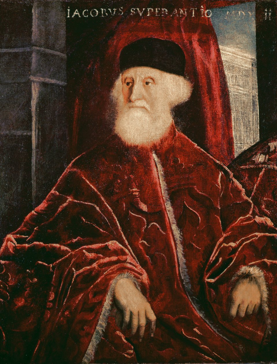 Porträtt av prokurator Jacopo Soranzo (1466-1551) 1550 av Jacopo Robusti Tintoretto