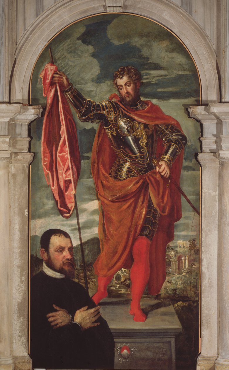 St. Demetrius och en donator från familjen Ghisi av Jacopo Robusti Tintoretto