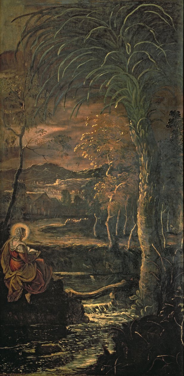 St. Maria av Egypten i vildmarken av Jacopo Robusti Tintoretto