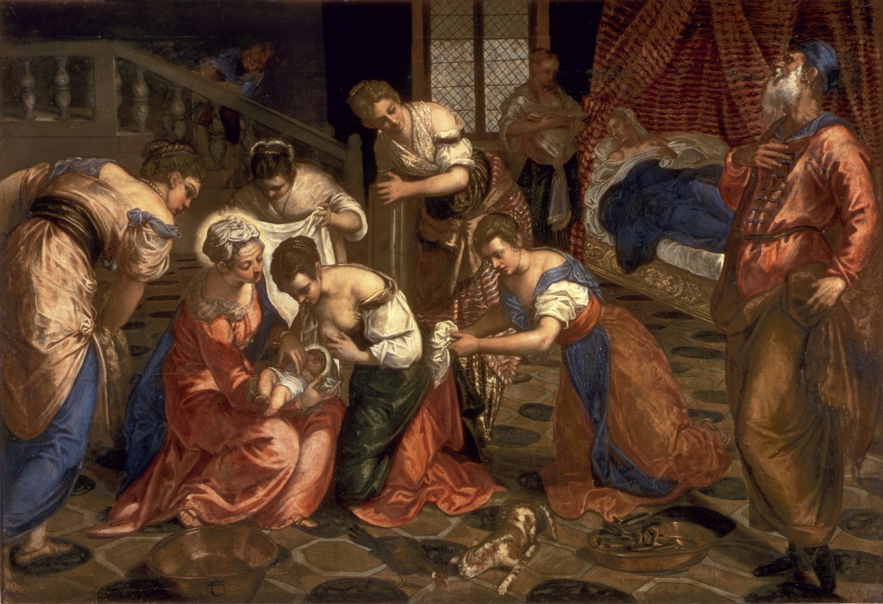 Johannes Döparens födelse, 1550-59 av Jacopo Robusti Tintoretto