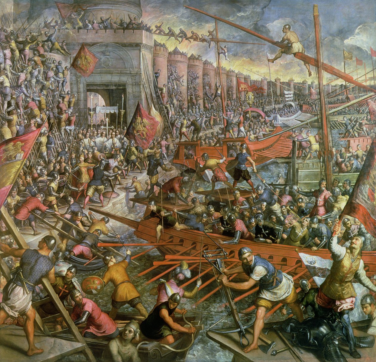 Erövrandet av Konstantinopel 1204 av Jacopo Robusti Tintoretto