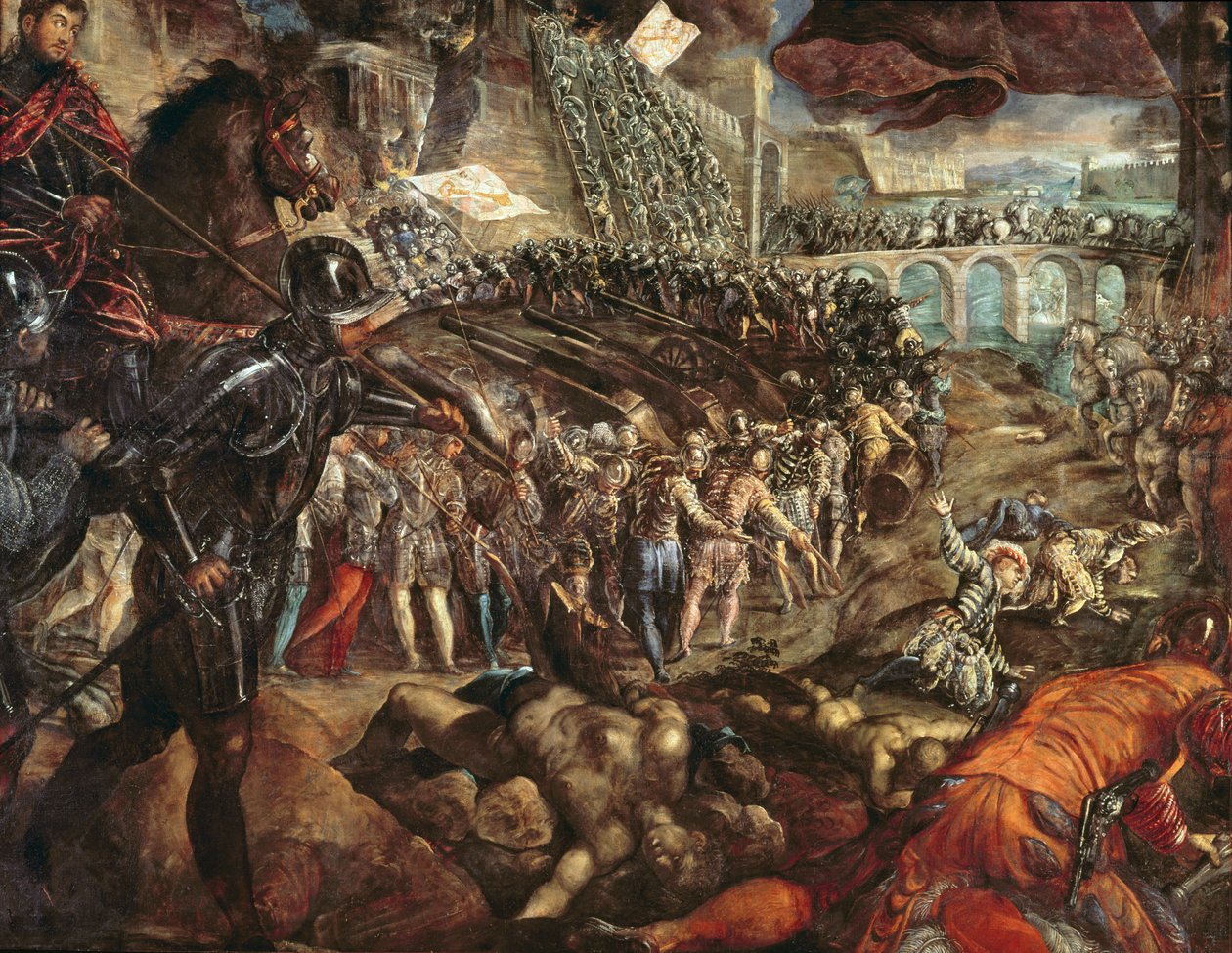 Infångandet av Parma, ca 1570 av Jacopo Robusti Tintoretto