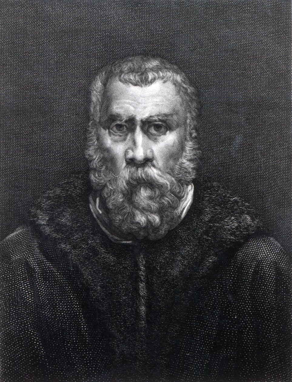 Tintoretto, graverad av Delaistre av Jacopo Robusti Tintoretto