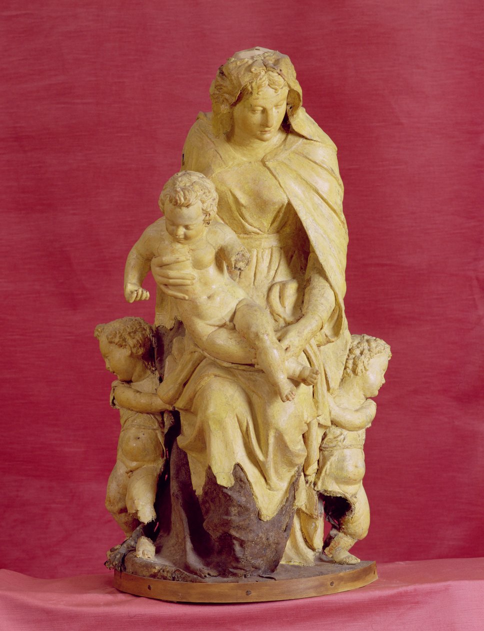 Madonna och barn (papier mache) av Jacopo Sansovino
