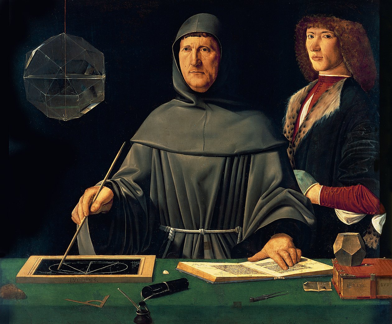 Porträtt av Luca Pacioli (c.1445-c.1514) 1495 av Jacopo de Barbari