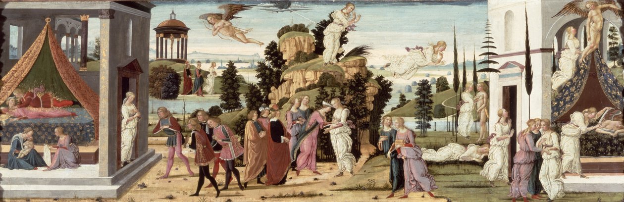 Historien om Amor och Psyche (panel) av Jacopo del Sellaio