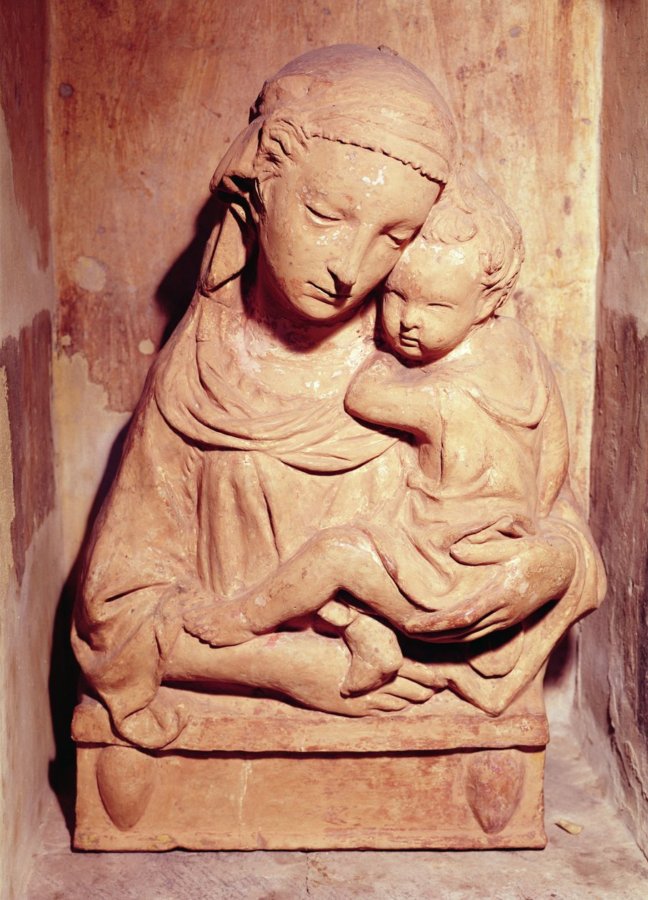 Jungfru och barn (marmor) av Jacopo della Quercia