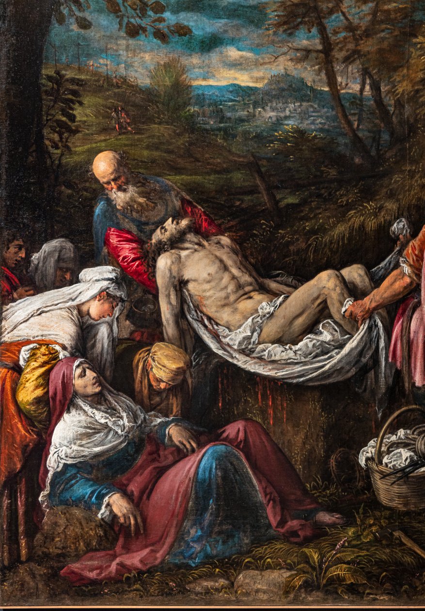 Begravning av Kristi kropp, detalj av Jacopo (1510 92) Bassano