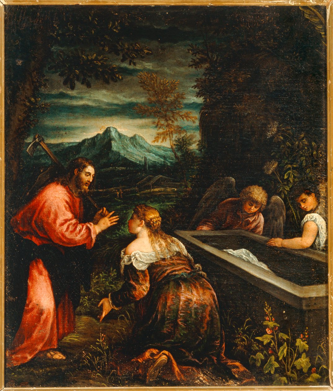 Noli me tangere (målning) av Jacopo (1510-92) Bassano