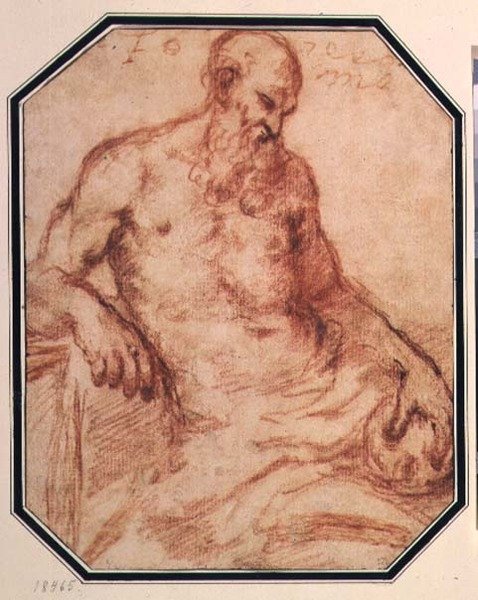 St. Hieronymus (blod) av Jacopo Bassano