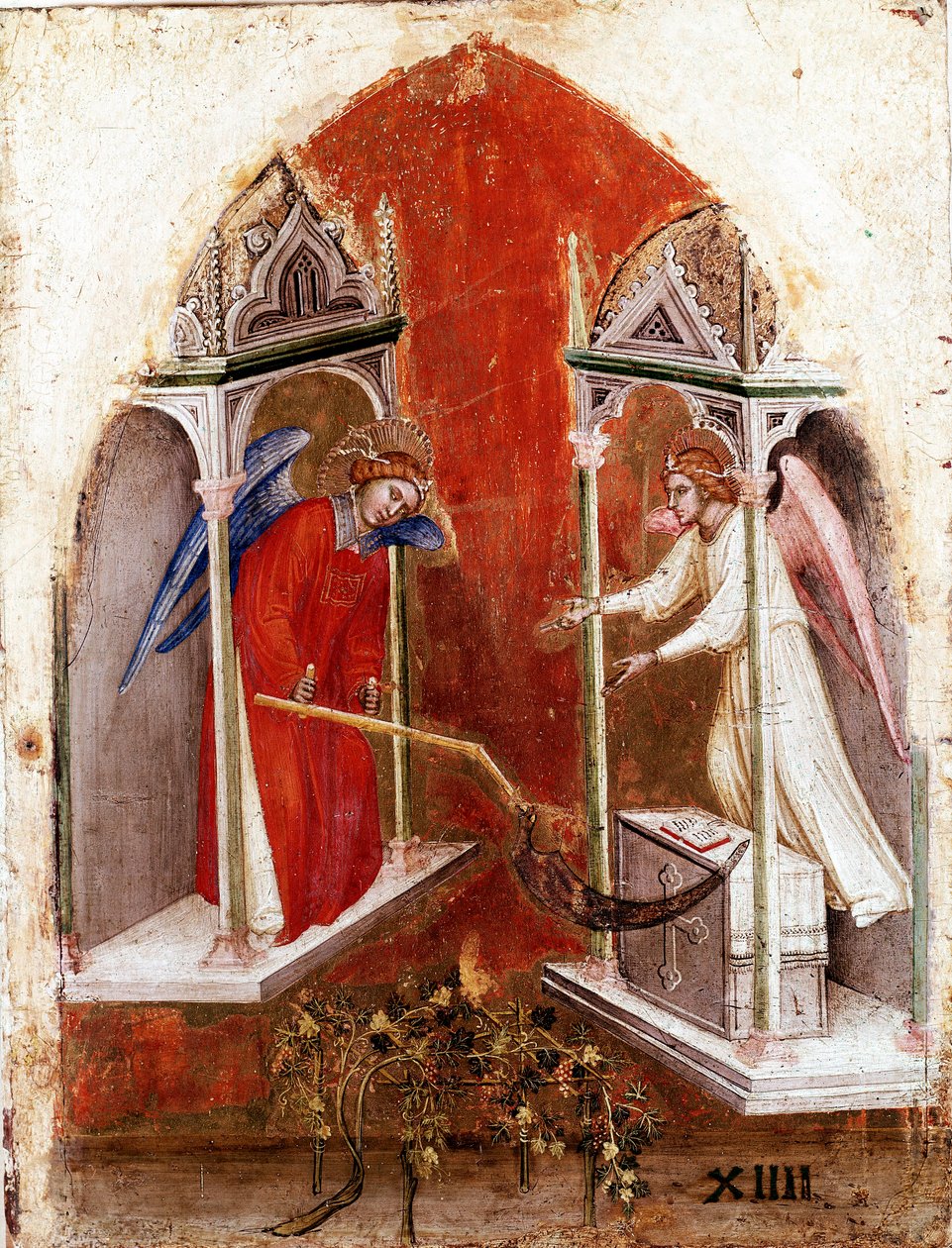 Apokalypspolyptyk: inre vänstra panel. Skörden. Detrempe på trä av Jacobello Alberegno (ca 1367-1397) 1360-1390. Gallerie dell