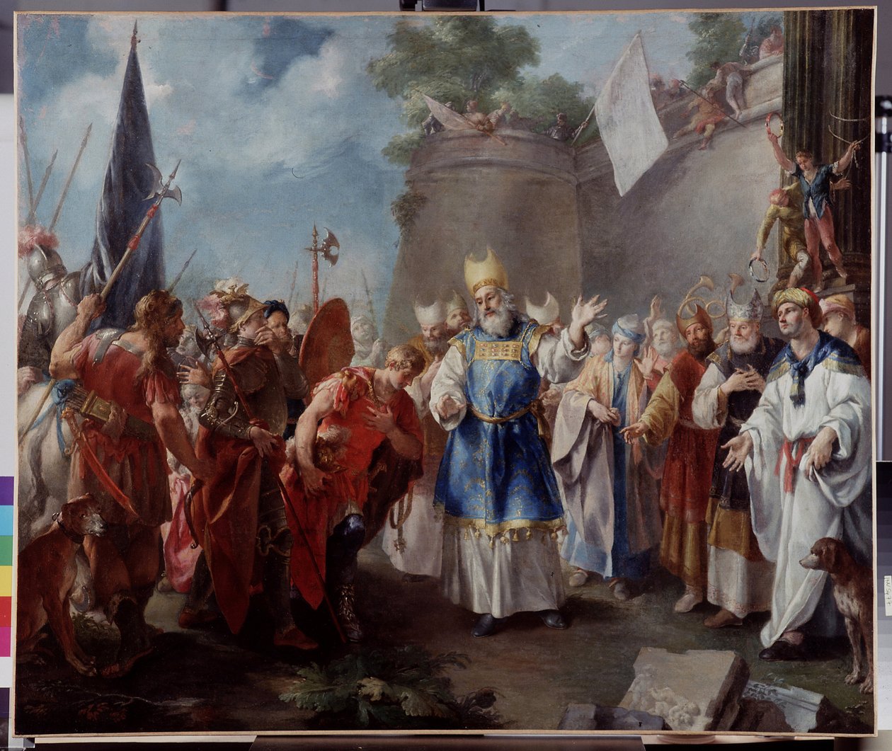 Kejsar Alexander hyllar översteprästen Jaddus. Målning tillskriven Jacopo Amigoni (eller Giacomo Amiconi av Jacopo Amigoni